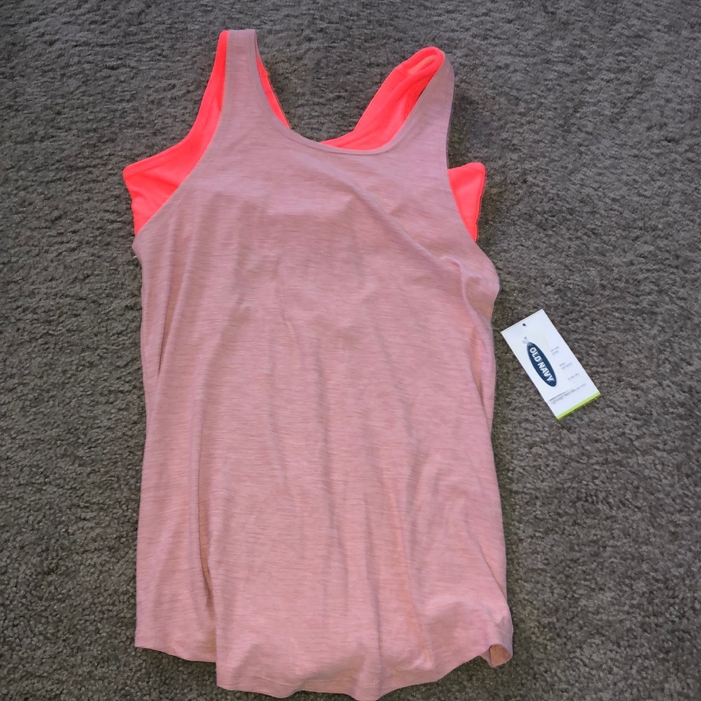 Tank top. With built in bra. Open back